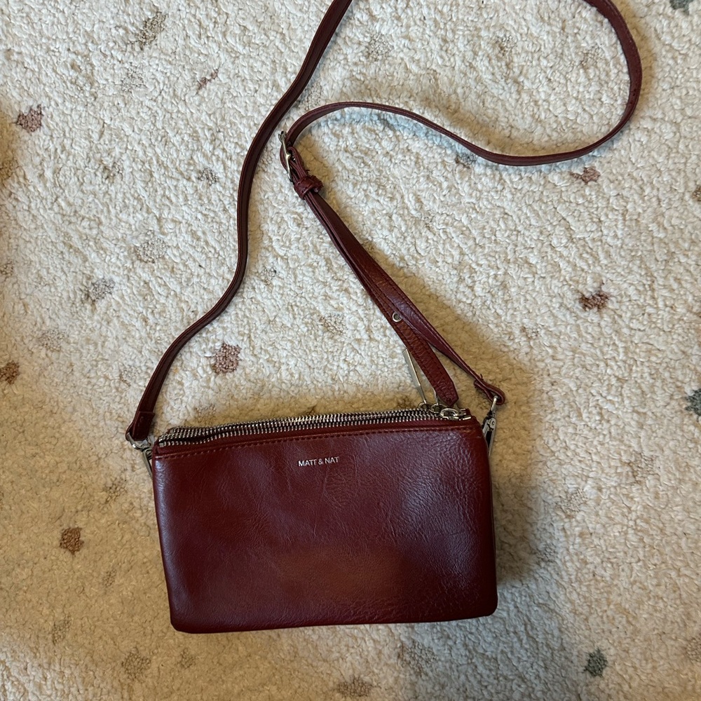 Matt & Nat Deep Red Crossbody Bag
